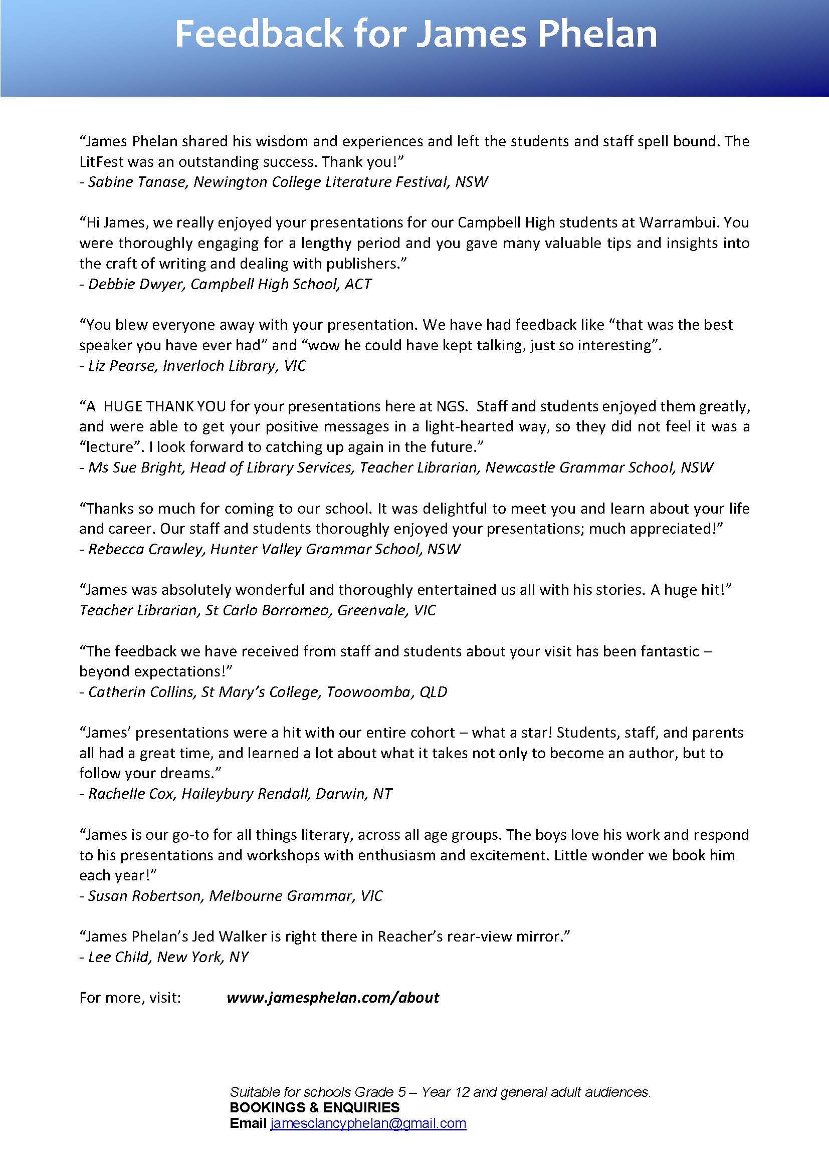 James Phelan 2026 flyer Page 2