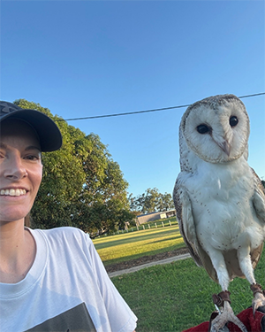 Jayne McIntyre owl outdoors